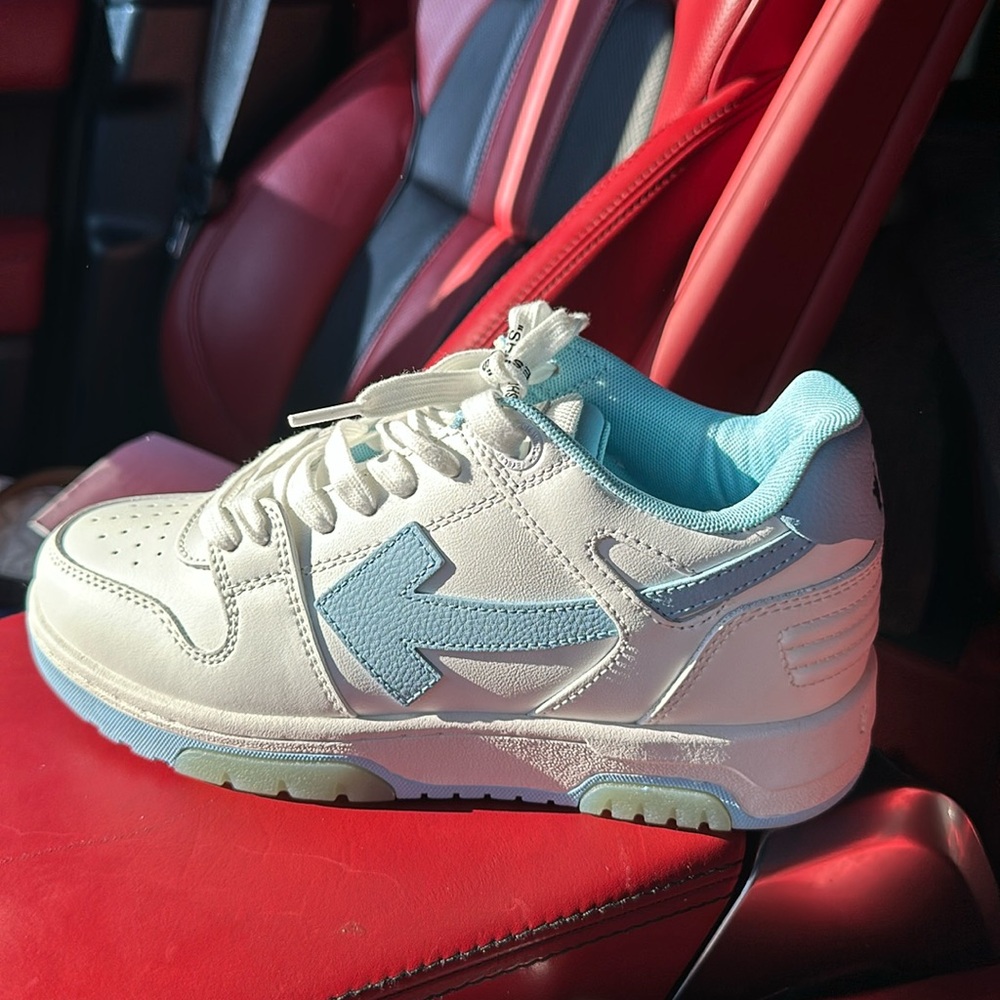 Off-white sneakers blue and white